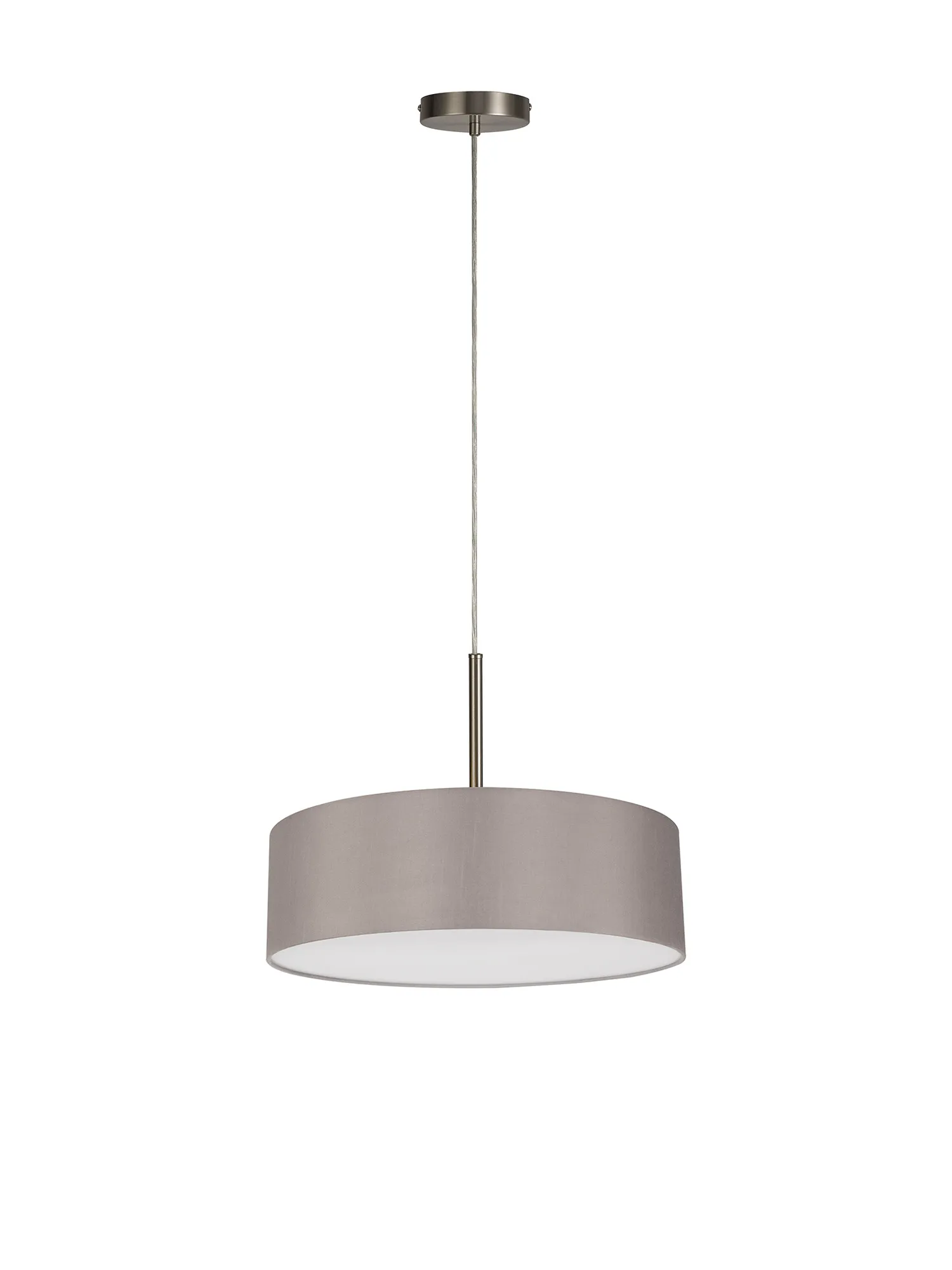 Baymont 45cm 5 Light Pendant Satin Nickel, Grey DK0762  Deco Baymont SN GR